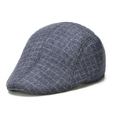 Check Beret Hat Autumn and Winter Check Middle-Aged and Elderly Men and Women Hats for the Elderly