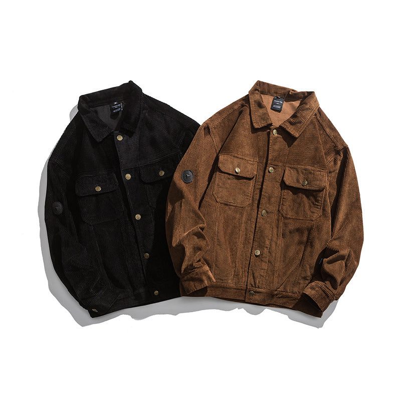 Corduroy Varsity Jacket Autumn Men's Loose Casual Handsome Corduroy Jacket