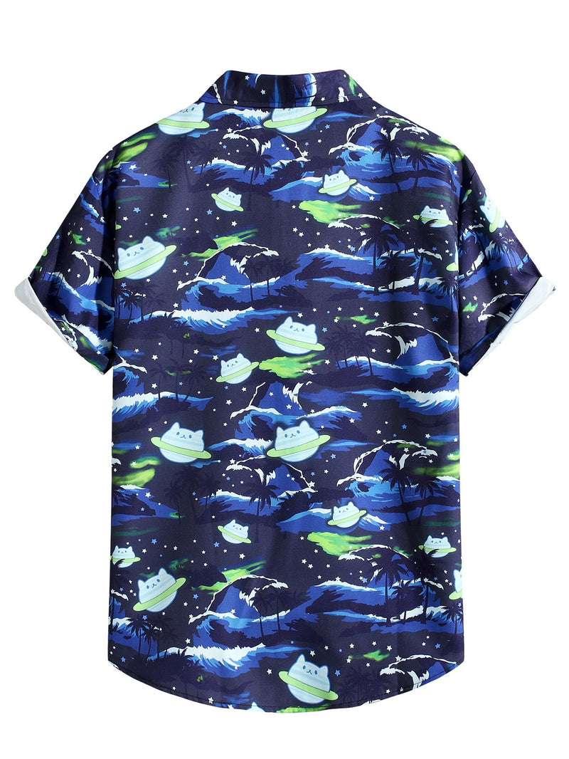 Men Hawaii Shirts Shirt Short Sleeve Men's Casual Shirt