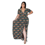 Nina Parker plus Size Dresses Split Short Sleeve Dress