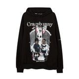Mens Fall Outfits Hip Hop Oversize Dark Hooded Sweater Men's Printed Loose Hoodie