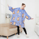 Hoodies Blankets Home Casual Wear Large Size Hooded Sweater Lazy Lambswool Double Layer
