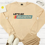 Let'S Go Brandon T Shirt Letter Casual Loose Round Neck Sweater