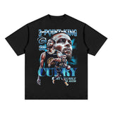 Stephen Curry Shirt Curry Printed Short-Sleeved T-shirt Loose Heavy Small Neckline