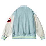 Corduroy Varsity Jacket Vintage Multicolor Jacket Embroidered Baseball Uniform Men's and Women's Spring and Autumn Baggy Coat