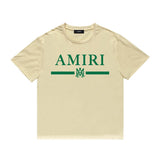 Amiri T Shirt Printed Casual Hip Hop round Neck Short Sleeve T-shirt