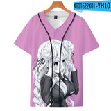 Baggy Baseball Jersey Printed Break Fashion Short Sleeve Baseball Uniform