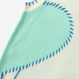 Men Sweater Vest Hand Stitching Color Matching Sweater Waistcoat Men's Brand Loose V-neck Sleeveless Sweater Vest