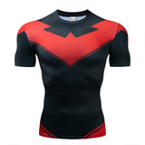 Marvel T Shirt Tight Men's Sports Fitness 3D Men's Clothing