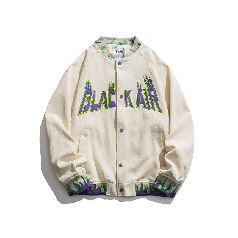 College Jacke Autumn Clothing Letter Patch Embroidered Baseball Uniform Coat Loose Street Couple Jacket