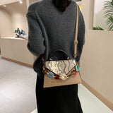 Sling Bags Contrast Color Serpentine Bag Crossbody Women's Bag Mobile Phone Bag