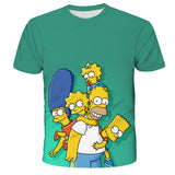 Homer Simpson Shirt Summer Digital Printing Loose Short Sleeve