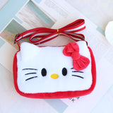 My Melody Bag Cartoon Cinnamoroll Babycinnamoroll Clow M Shoulder Bag Cute Double Layer Zipper Storage Plush Crossbody Bag