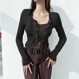 Music Festivals Rave Outfits Girls Tops Spring and Summer Women's Clothing Fashion Long Sleeve Sexy
