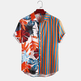 Men Hawaii Shirts Printed Short Sleeve Shirt