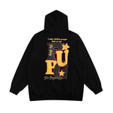 Grafitti Sweatshirts Printed Full-Zip Cardigan Sweater Men's Loose