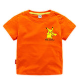 Children Pokemon Pikachu T Shirt Cotton Short-Sleeved T-shirt Casual Sports