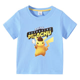 Children Pokemon Pikachu T Shirt Summer Clothing Short Sleeve T-shirt Leisure Sports