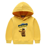 Children Pokemon Pikachu Hoodie Autumn and Winter Boys and Girls Children Fleece-Lined Long Sleeve