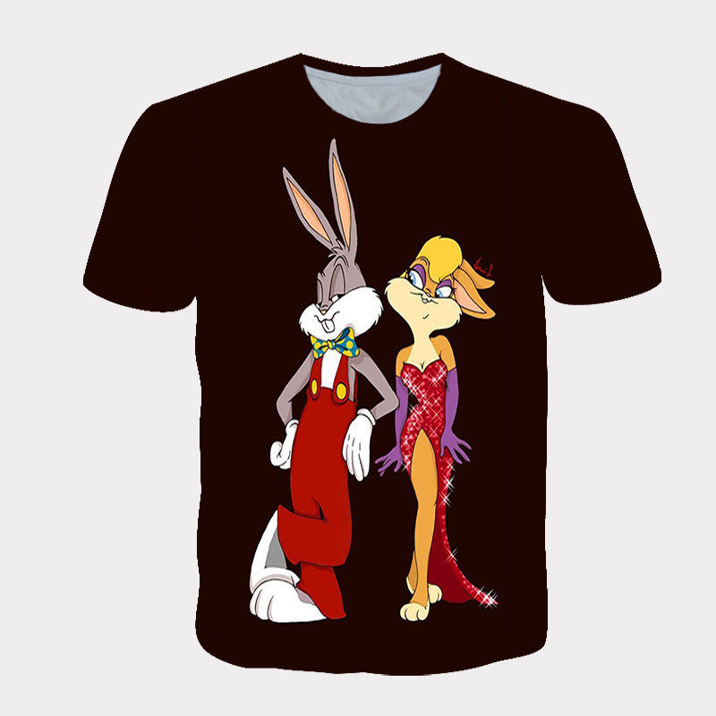 Bugs Bunny Shirt Spring and Summer Men's Short-Sleeved Printed T-shirt