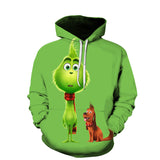 Grinch Hoodie 3D Printed Hoodie Sweater Christmas Casual