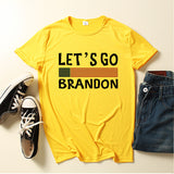 Let'S Go Brandon T Shirt Letter Short Sleeve Printed Fashion T-Shirt