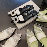 Nude Block Heels Closed Toe Stiletto Sandals