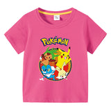 Children Pokemon Pikachu T Shirt Cotton T-shirt Casual Sports Cute