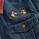 Men Denim Coat Jean Jackets Pocket Decoration Frayed Hem Denim Jacket Men's Loose Lapels Workwear Jacket Denim Clothing