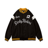 Mens Fall Outfits Retro Alphabet Embroidered Baseball Uniform Coat Men Baggy Casual Jacket