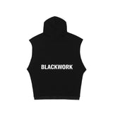 Men Sweater Vest Letter Print Sleeveless Sweater Vest Men's Loose Waistcoat Sports Hooded Vest