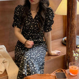 Marilyn Monroe Dress Spring and Summer Women's Clothing Black Shivering Dress