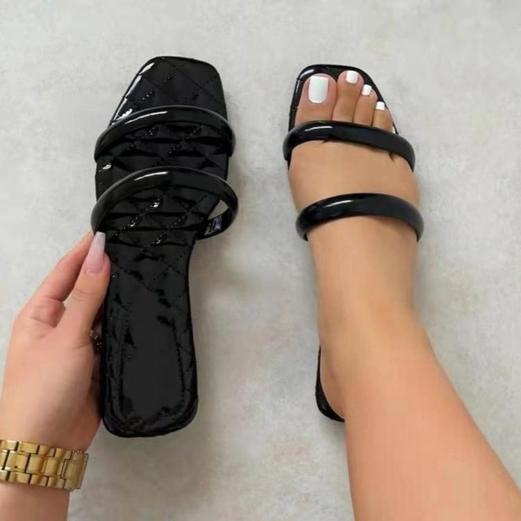 Women Open Toe Sandals Flats Summer Flat Casual Shoes