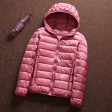 Women Winter Coats Puffer Jacket Down Coat Fall/Winter Lightweight Down Jacket Female Short Hood Winter Clothing Coat