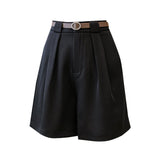 Women's Cargo Shorts Women's Summer Suit Cropped Pants High Waist Loose Wide Leg Pants