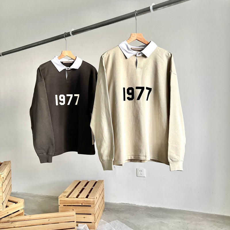Fear of God Essentials 1977 Rugby Wheat Crew Neck Sweater High Street Loose Autumn Coat