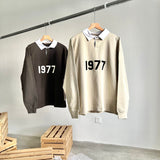 Fear of God Essentials 1977 Rugby Wheat Crew Neck Sweater High Street Loose Autumn Coat