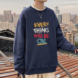 Men Sweatshirts Sweater Men's Spring and Autumn Pullover Leisure Cotton Long Sleeve