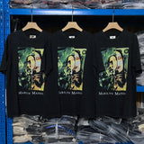 Marilyn Manson T Shirt Printed Short Sleeve Retro Distressed Loose Men's and Women's T-shirt