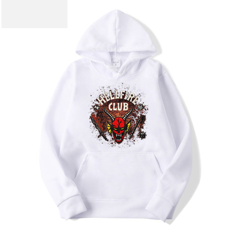 Stranger Things Hellfire Club Hoodie Printed Hooded Sweater