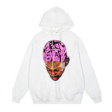 Mens Fall Outfits Sweater Men's Graffiti Hooded Loose Oversize Couple Vintage