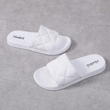 Women Open Toe Sands Flats Summer Large Size Slippers Candy Color Home Slippers