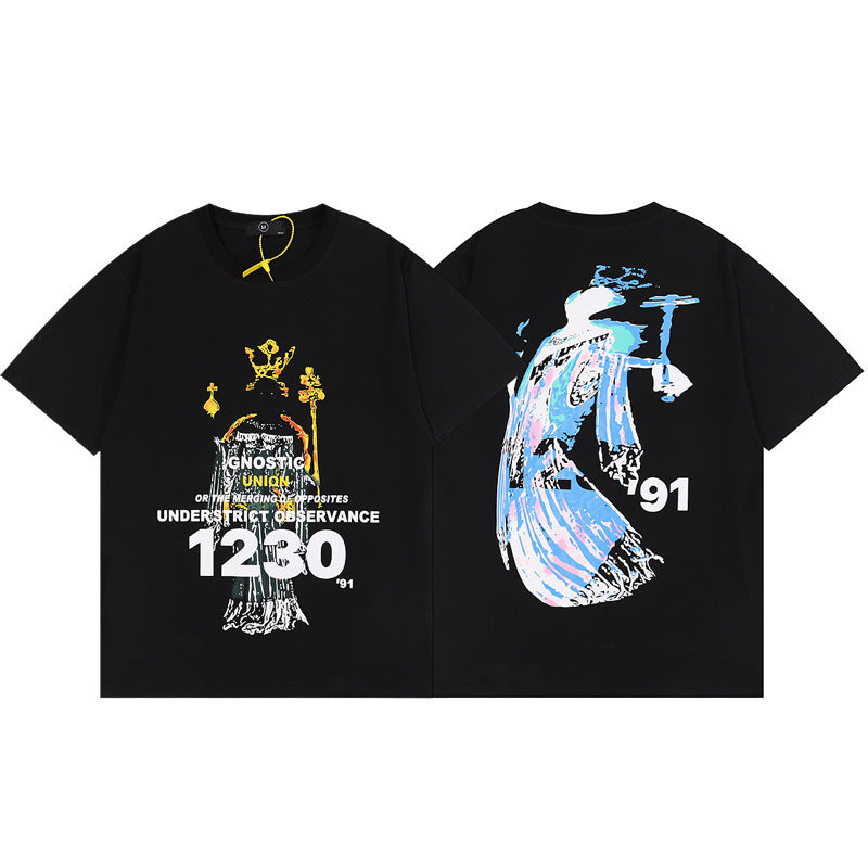 Rrr123 T Shirt Washed Old Loose Short Sleeve