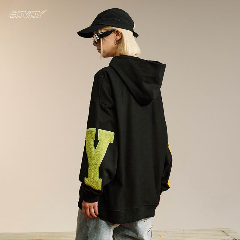 Rrr123 Hoodie Towel Embroidery Hoodie Loose Casual Hooded Sweatshirt