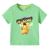 Children Pokemon Pikachu T Shirt Summer Clothing Short Sleeve T-shirt Leisure Sports