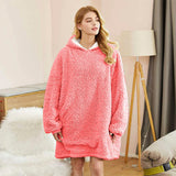 Hoodies Blankets Winter Lambskin Hooded Sweater