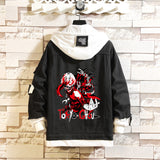 Comic Denim Jacket Men and Women Fashion Fall Winter Cowboy Sweater Coat Top