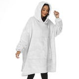 Hoodies Blankets Winter Fleece-Lined Thickened Lazy Blanket Solid Color Large Pocket Home