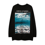 Mens Fall Outfits Hiphop Sweater Men's and Women's round Neck Oversize Sweater Vintage Bottoming Shirt