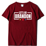 Let's Go Brandon T Shirt Letter Print Short-Sleeve T-shirt Women's Top